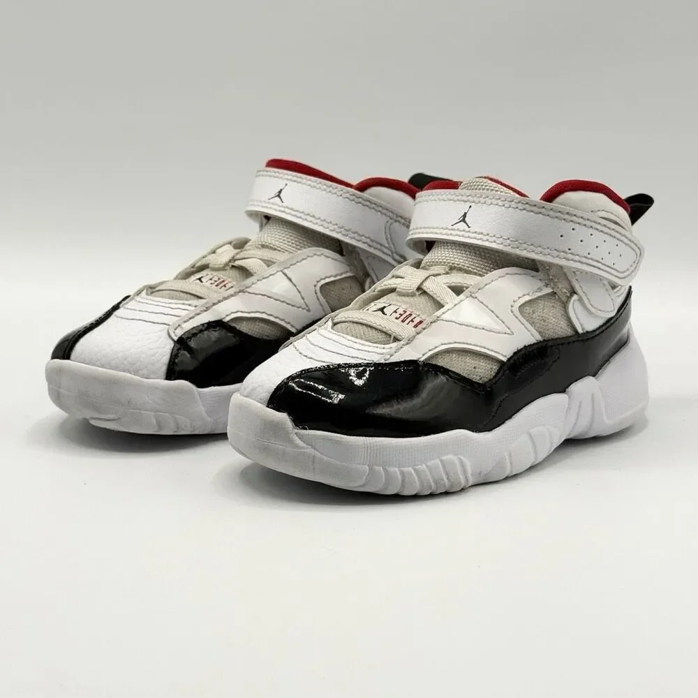 Nike Air Jordan Jumpman Two Trey DQ8433-106 Easy On Aplix Sneakers White Red Whi
